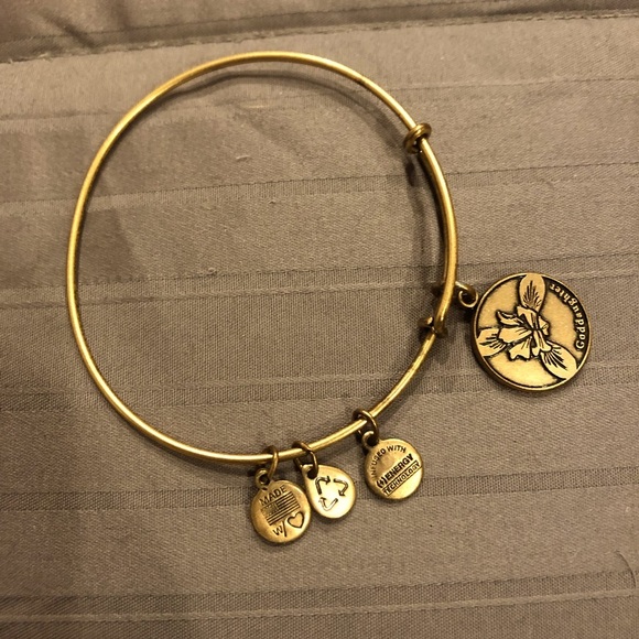 Alex and Ani Jewelry - Never-worn Alex and Ani “Goddaughter” gold-tone bracelet